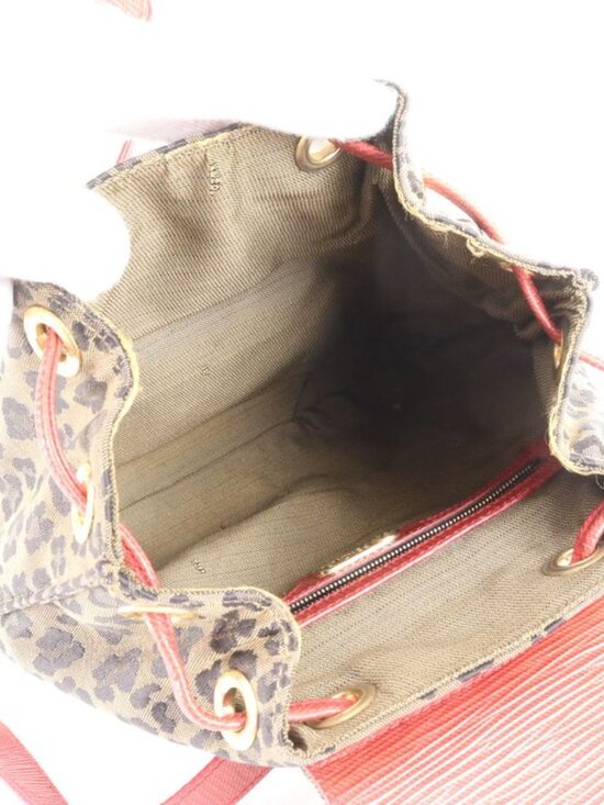 Fendi Vintage Leopard Print Leather Backpack Ree main image 7